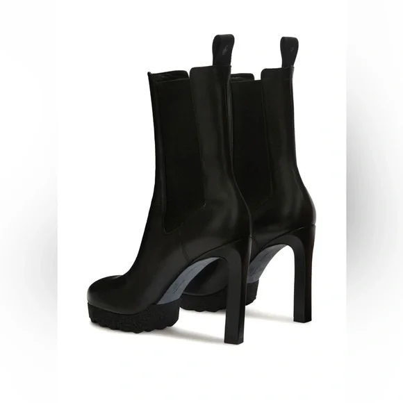 Off-White leather heeled boots - Picture 5 of 9